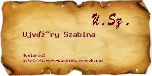 Ujváry Szabina névjegykártya